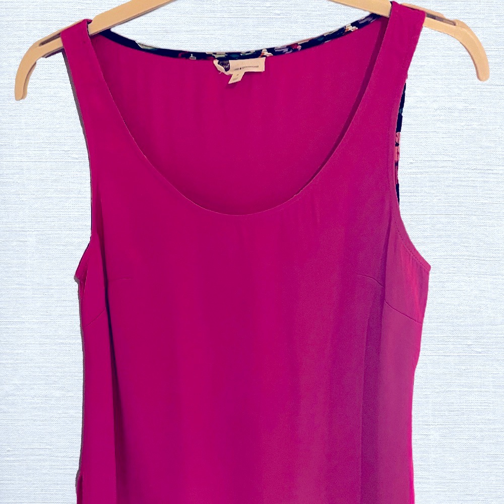 Floreat for Anthropologie silk tank, size Medium - hot pink, versatile, awesome.